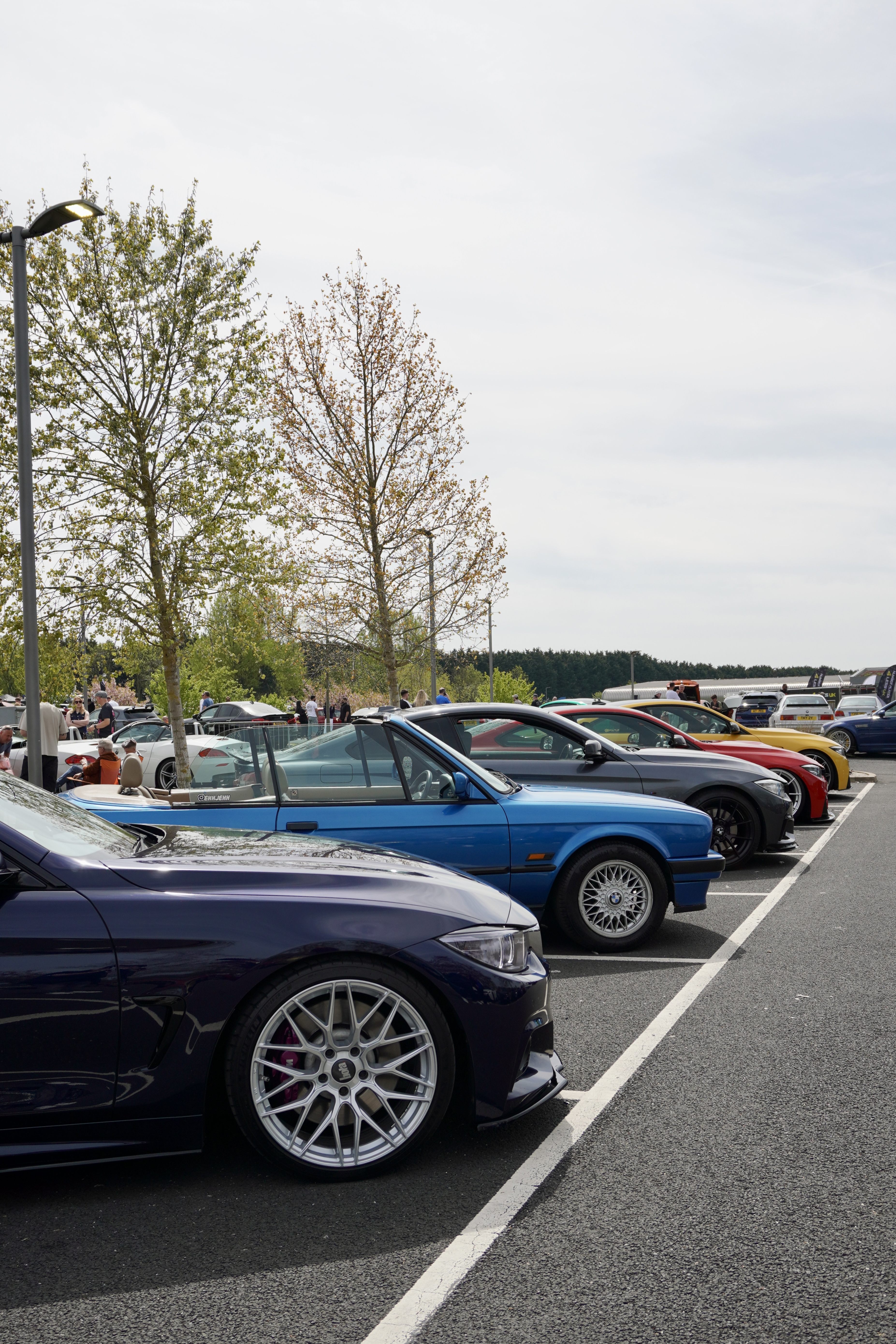 Car show lineup with E30