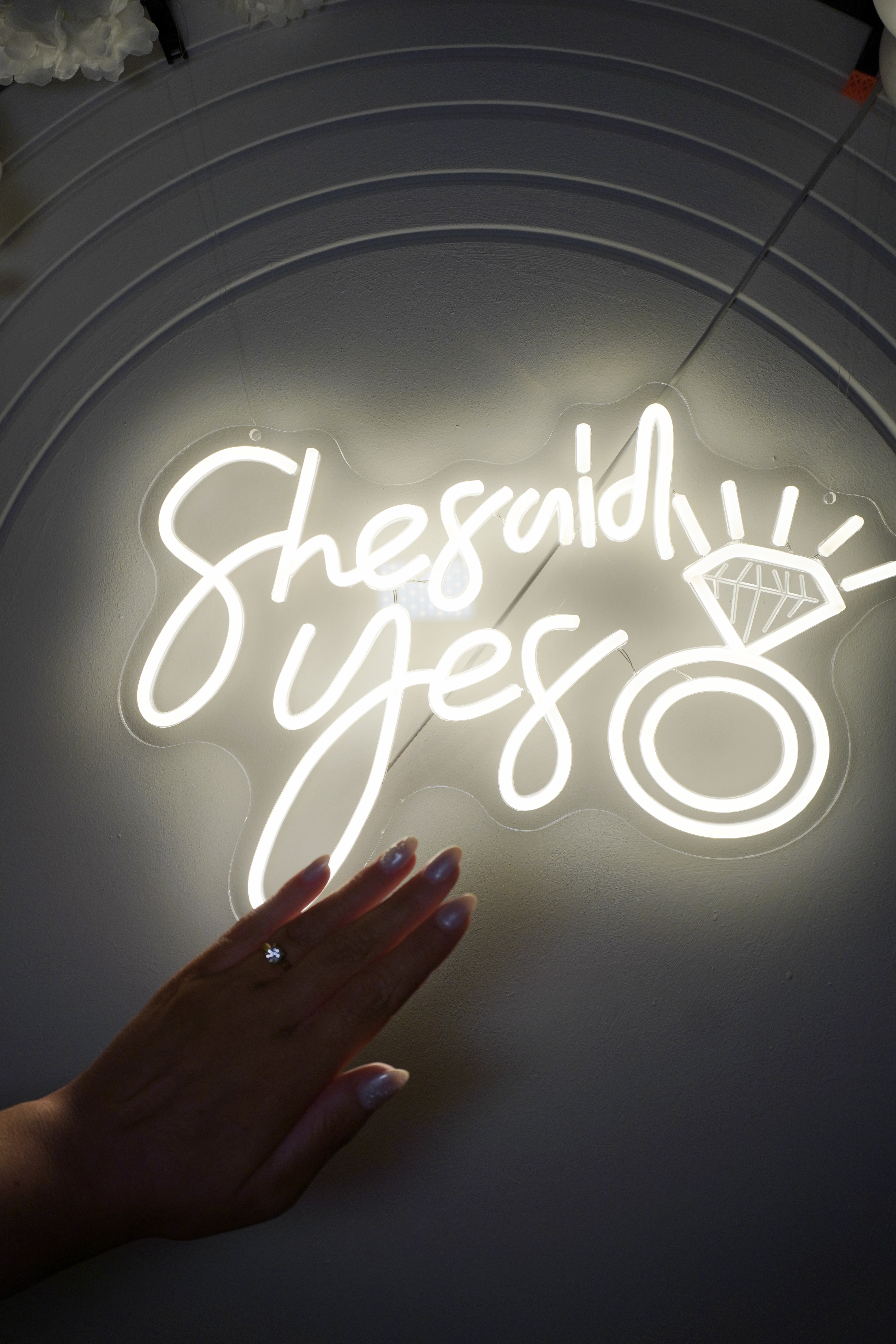 She Said Yes neon detail